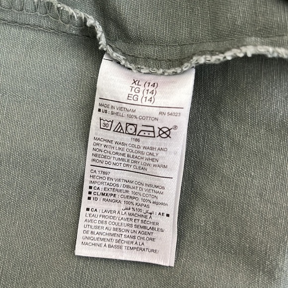 Girls Old Navy Khaki Field Jacket - Size 14 - Picture 8 of 8